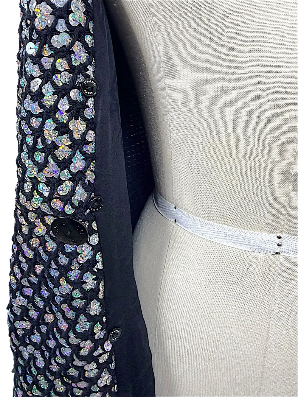 Chanel 10A Black Sequin Trim Jacket | Karl Lagerfeld